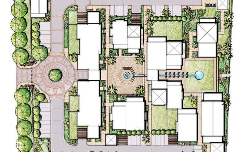 اصول طراحی پلان حیاط خانه های ویلایی
