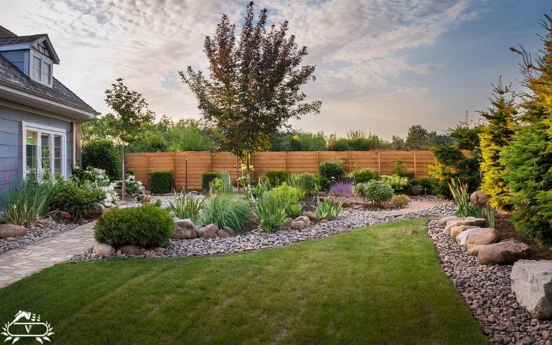 محوطه سازی باغ با سنگ قلوه