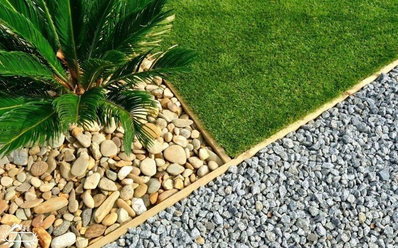 مراحل محوطه سازی ویلا با سنگ قلوه