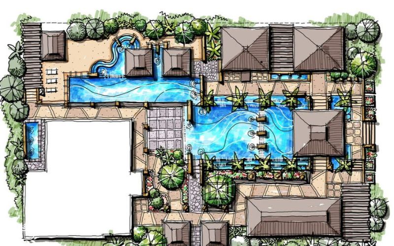 پلان محوطه سازی باغ و ویلا