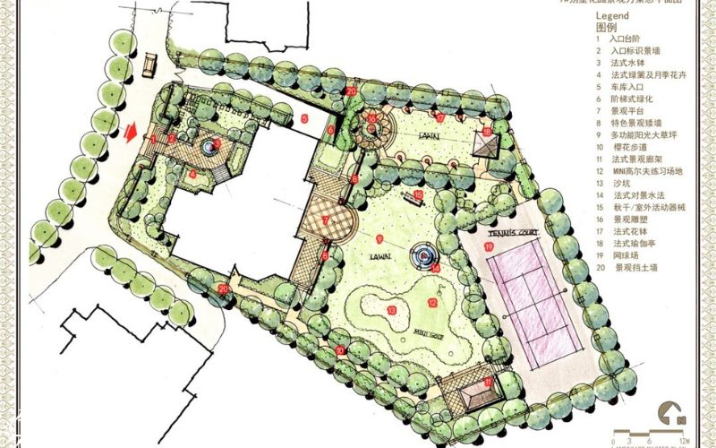 پلان محوطه سازی حیاط ویلا چیست