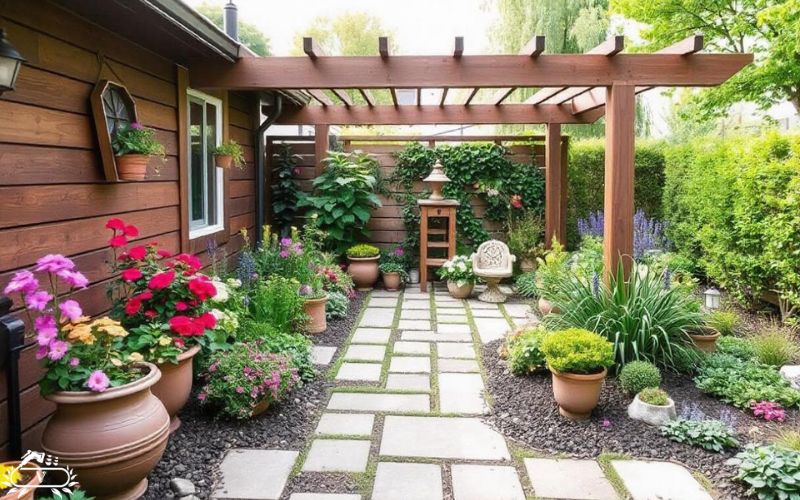 طراحی باغچه حیاط خانه + عکس انواع سبک 3 طراحی باغچه حیاط خانه